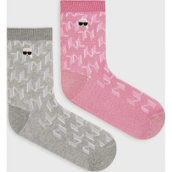 Karl Lagerfeld skarpetki bawełniane (2-pack). Skarpetki KARL LAGERFELD, bez wzorów, z bawełny. W wyprzedaży za 224.99 zł.