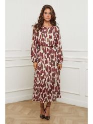 L'armoire de Suzette Sukienka w kolorze brązowo-bordowo-kremowym rozmiar: 34/36. Czerwone sukienki L'armoire de Suzette, l, bez wzorów, klasyczne, bez kołnierzyka, bez ramiączek, maxi. Za 139.20 zł.