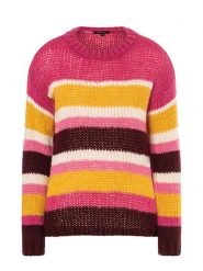 More & More Sweter w kolorze różowo-pomarańczowo-czarnym rozmiar: 46. Czarne swetry More & More, bez wzorów, z wełny, bez ramiączek. Za 131.74 zł.