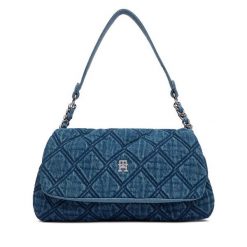Torebka Tommy Hilfiger. Niebieskie torebki klasyczne Tommy Hilfiger, bez wzorów, z denimu, klasyczne, bez dodatków. Za 649.99 zł.