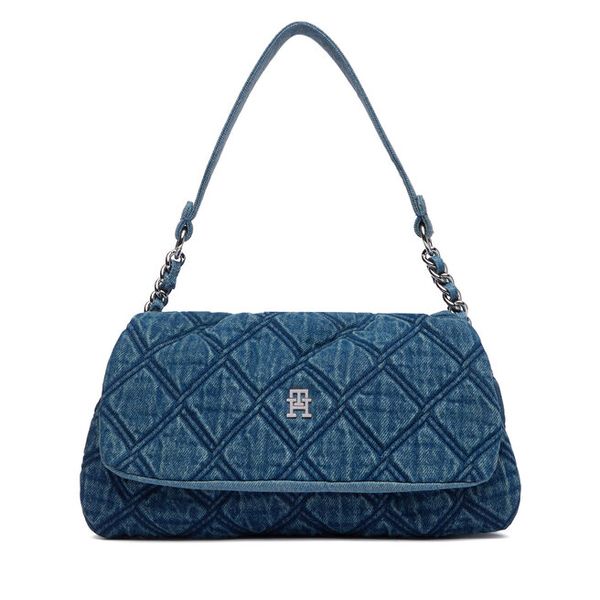 Torebka Tommy Hilfiger. Niebieskie torebki klasyczne Tommy Hilfiger, bez wzorów, z denimu, klasyczne, bez dodatków. Za 649.99 zł.