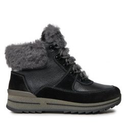 Botki Ara. Czarne botki ara, bez wzorów, bez obcasa, na płaskiej podeszwie, bez zapięcia. Za 549.99 zł.