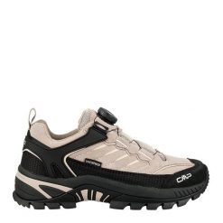 Buty trekkingowe damskie RIGEL LOW 2.0 FITGO skóra wodoodporne. Brązowe buty trekkingowe CMP, bez wzorów, z gumy, bez zapięcia, outdoorowe. Za 599.99 zł.