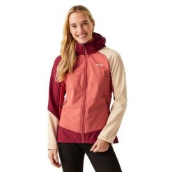 Kurtka Damska Desoto X Soft Shell. Czerwone kurtki Regatta, m, bez wzorów, z elastanu, z kapturem. Za 169.99 zł.
