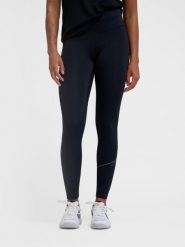 Damskie legginsy z kieszenią Hummel Court. Czarne legginsy Hummel, bez wzorów, z materiału. Za 217.50 zł.