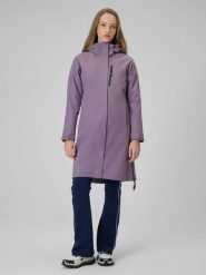 4F Płaszcz membrana 8000 damski - fioletowy XXL. Fioletowe płaszcze 4f, xxl, bez wzorów, ze skóry, bez kaptura. Za 499.99 zł.