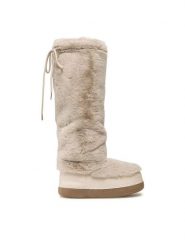 Jenny Fairy Kozaki WS19002-04A Beżowy. Brązowe kozaki Jenny Fairy, bez wzorów, z materiału, bez obcasa, na płaskiej podeszwie, bez zapięcia. Za 149.97 zł.