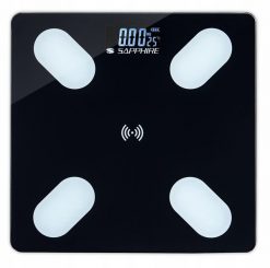 Waga łazienkowa Sapphire SH-100S Bluetooth z aplikacją. Białe wagi łazienkowe SAPPHIRE. Za 49.90 zł.