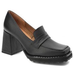 Czarne Półbuty Exquisite Eleganckie Skórzane Buty Damskie. Czarne półbuty wsuwane EXQUISITE, z aplikacjami, ze skóry, eleganckie, bez obcasa, na obcasie. Za 349.00 zł.