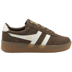 Sneakersy damscy Gola Grandslam Suede Trainer. Białe buty sportowe lifestyle Gola, bez wzorów, sportowe, bez zapięcia. Za 470.50 zł.