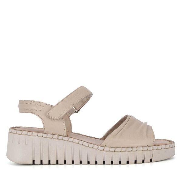 Sandały Lasocki. Brązowe sandały Lasocki, bez wzorów, bez obcasa, na koturnie, bez zapięcia. Za 149.99 zł.