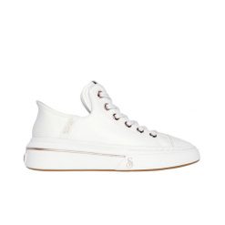 Buty sportowe trampki damskie Skechers Snoop One-OG Leather SLIP-INS. Białe trampki sportowe Skechers, bez wzorów, bez zapięcia. Za 365.49 zł.