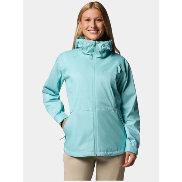 Płaszcz przeciwdeszczowy damski Columbia Inner Limits III. Zielone kurtki przeciwdeszczowe Columbia, s, bez wzorów, bez kaptura, trekkingowe. Za 479.00 zł.