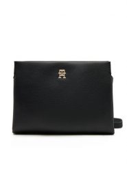 Tommy Hilfiger Torebka Th Legacy Mini Crossover AW0AW17225 Czarny. Czarne listonoszki Tommy Hilfiger, bez wzorów, ze skóry, bez dodatków. Za 299.99 zł.