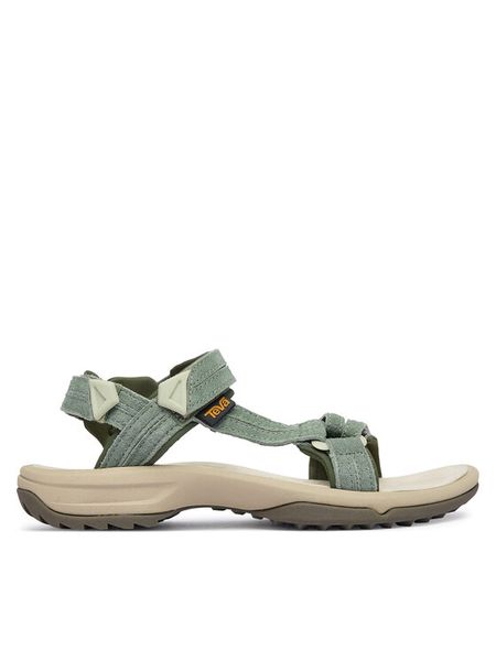 Teva Sandały Terra Fi Lite Suede 1124035 Zielony. Zielone sandały Teva, bez wzorów, ze skóry, bez obcasa, na płaskiej podeszwie, bez zapięcia. Za 359.99 zł.