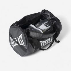 Torba sportowa Holdall Everlast 2024. Czarne torby sportowe Everlast, bez wzorów, z materiału. Za 169.99 zł.