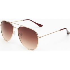 Okulary aviatorki - Brązowy. Okulary przeciwsłoneczne marki Cropp. Za 29.99 zł.
