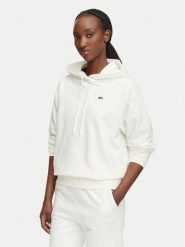 Lacoste Bluza SF7612 Biały Regular Fit. Białe bluzy Lacoste, bez wzorów, z bawełny, bez ramiączek, bez kaptura. Za 594.99 zł.
