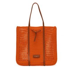 Torebka Gianni Chiarini. Pomarańczowe shopper bag Gianni Chiarini, bez wzorów, bez dodatków. Za 419.99 zł.