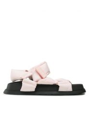 Tommy Jeans Sandały New Sandals Wmns EN0EN02135 Różowy. Czerwone sandały Tommy Jeans, bez wzorów, z jeansu, bez obcasa, na płaskiej podeszwie, bez zapięcia. Za 279.99 zł.