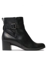 ECCO Botki Dress Classic 35 20991301001 Czarny. Czarne botki ECCO, bez wzorów, ze skóry, bez obcasa, na słupku, bez zapięcia. Za 449.99 zł.