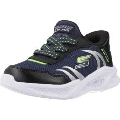 Buty SKECHERS SLIP-INS METEOR LIGHTS Niebieski. Niebieskie buty trekkingowe Skechers, bez wzorów, z syntetyku, bez zapięcia, trekkingowe. Za 237.99 zł.