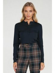 Nife Bluzka w kolorze granatowym rozmiar: 38. Niebieskie bluzki Nife, bez wzorów, bez kołnierzyka, bez ramiączek. Za 135.49 zł.