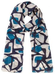 Olsen Szal w kolorze granatowo-niebiesko-beżowym rozmiar: onesize. Brązowe szaliki i kominy Olsen, bez wzorów, z jedwabiu. Za 60.99 zł.