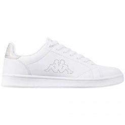 Buty Kappa Limit W 243049 1017 białe. Białe buty treningowe Kappa, bez wzorów, z gumy, bez zapięcia. Za 157.68 zł.