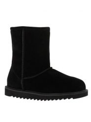 Gooce Skórzane kozaki zimowe "Sawel Waterproof" w kolorze czarnym rozmiar: 41. Czarne kozaki Gooce, na zimę, bez wzorów, z materiału, eleganckie, bez obcasa, bez zapięcia. Za 260.99 zł.