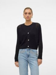 Vero Moda Kardigan w kolorze czarnym rozmiar: L. Czarne swetry Vero Moda, l, bez wzorów, bez ramiączek. Za 70.41 zł.