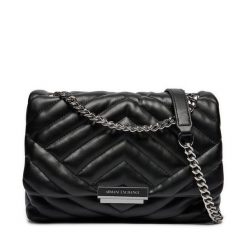 Torebka Armani Exchange. Czarne listonoszki Armani Exchange, bez wzorów, bez dodatków. Za 799.99 zł.