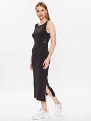 Calvin Klein Jeans Sukienka codzienna J20J221409 Czarny Regular Fit. Czarne sukienki Calvin Klein Jeans, na co dzień, l, bez wzorów, z jeansu, bez kołnierzyka, bez ramiączek, proste. Za 239.99 zł.