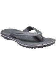 Japonki damskie Crocs Flip. Szare japonki Crocs, bez wzorów, z materiału. Za 149.00 zł.