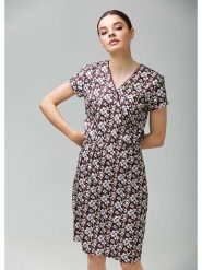 4funkyflavours Sukienka "Fanatic" w kolorze brązowym rozmiar: M. Białe sukienki 4funkyflavours, m, bez wzorów, bez kołnierzyka, bez ramiączek, mini, kopertowe. Za 143.56 zł.