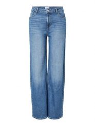 Pieces Dżinsy - Wide leg - w kolorze niebieskim rozmiar: W25/L30. Niebieskie jeansy Pieces, l, z aplikacjami, ze skóry, klasyczne. Za 119.95 zł.