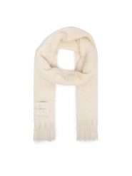 Calvin Klein Szalik LV04F8105G Kremowy. Białe szaliki i kominy Calvin Klein, bez wzorów, z poliesteru. Za 329.99 zł.