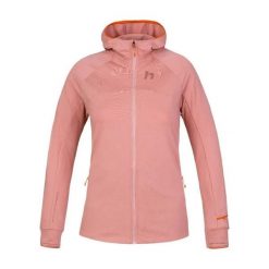 Bluza damska z kapturem Hannah Eli. Czerwone bluzy Hannah, bez wzorów, z materiału, z kapturem, trekkingowe. Za 224.39 zł.