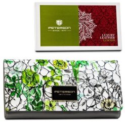 Portfel damski Peterson PTN PH27-LFL zielony. Zielone portfele Peterson, bez wzorów, ze skóry. Za 84.99 zł.