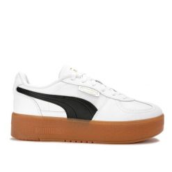 Buty damskie sportowe platformy skóra Puma PALERMO ELEVATA. Białe buty treningowe Puma, bez wzorów, z jeansu, bez zapięcia, trekkingowe. Za 269.00 zł.