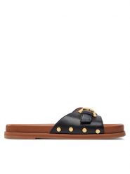 Coccinelle Klapki Coccinellemagalu E4 PKK 17 02 01 Czarny. Czarne klapki Coccinelle, bez wzorów, ze skóry, bez obcasa, bez zapięcia. Za 659.99 zł.
