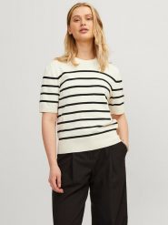 JJXX Sweter w kolorze beżowo-czarnym rozmiar: XL. Brązowe swetry JJXX, xl, bez wzorów, bez ramiączek. Za 55.95 zł.