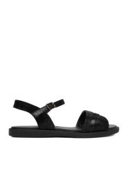 Lasocki Sandały CEO-WI23-3096-09 Czarny. Czarne sandały Lasocki, bez wzorów, ze skóry, bez obcasa, na płaskiej podeszwie, bez zapięcia. Za 159.99 zł.