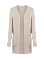 Marie Lund Kardigan Kobiety beżowy, S. Brązowe swetry Marie Lund, s, bez wzorów, z wiskozy, eleganckie, bez ramiączek. Za 299.95 zł.