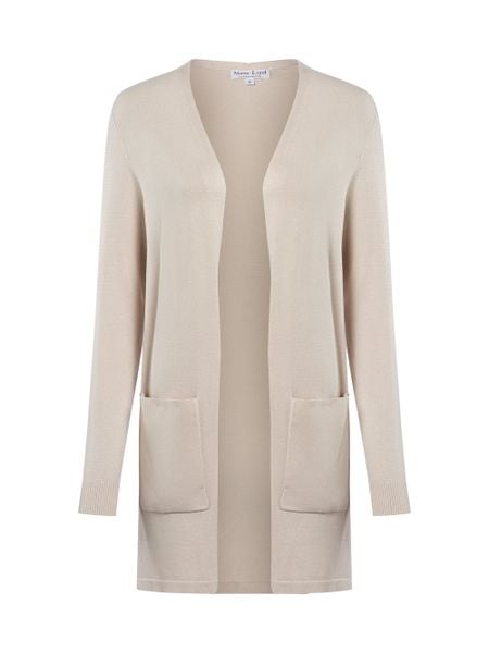Marie Lund Kardigan Kobiety beżowy, S. Brązowe swetry Marie Lund, s, bez wzorów, z wiskozy, eleganckie, bez ramiączek. Za 299.95 zł.