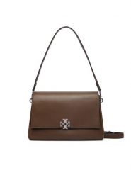 Tory Burch Torebka Charlie 183316 Brązowy. Brązowe torebki klasyczne Tory Burch, bez wzorów, ze skóry, bez dodatków. Za 2,639.00 zł.