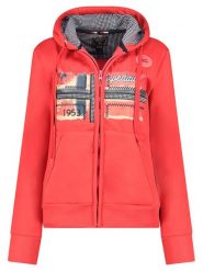 Geographical Norway Bluza "Farlotte" w kolorze czerwonym rozmiar: S. Czerwone bluzy Geographical Norway, s, z aplikacjami, bez ramiączek, bez kaptura. Za 127.95 zł.