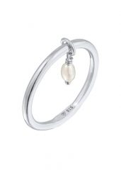 Elli Damski do łączenia Basic z perłą hodowlana słodkowodną w srebrze próby 925 Sterling Silver Pierścionki 1 ct. Szare pierścionki Elli, z perłą, srebrne. Za 293.99 zł.