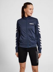 Damska bluza dresowa zapinana na zamek Hummel Legacy. Niebieskie bluzy Hummel, na wiosnę, s, bez wzorów, z dresówki, klasyczne, bez ramiączek, bez kaptura. Za 239.50 zł.