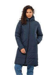 Jack Wolfskin Płaszcz pikowany "Deutzer" w kolorze granatowym rozmiar: M. Niebieskie płaszcze Jack Wolfskin, m, bez wzorów, z materiału, bez kaptura. Za 341.79 zł.